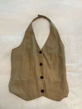 GAP Olive Halter Vest Top